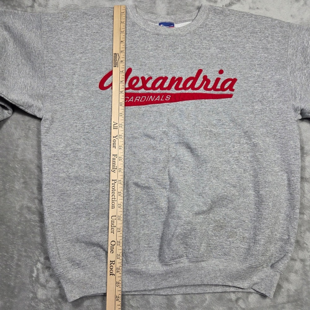 Vintage Champion Alexandria Cardinals Sweatshirt Mens L Crewneck Pullover Retro - Picture 6 of 13